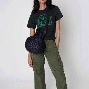 MZ Wallace Metro Drawstring Bucket Bag Black